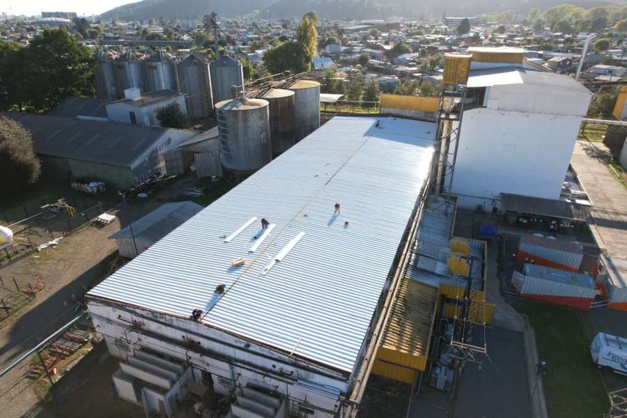 Maltexco — Cambio de cubierta de planta · Temuco